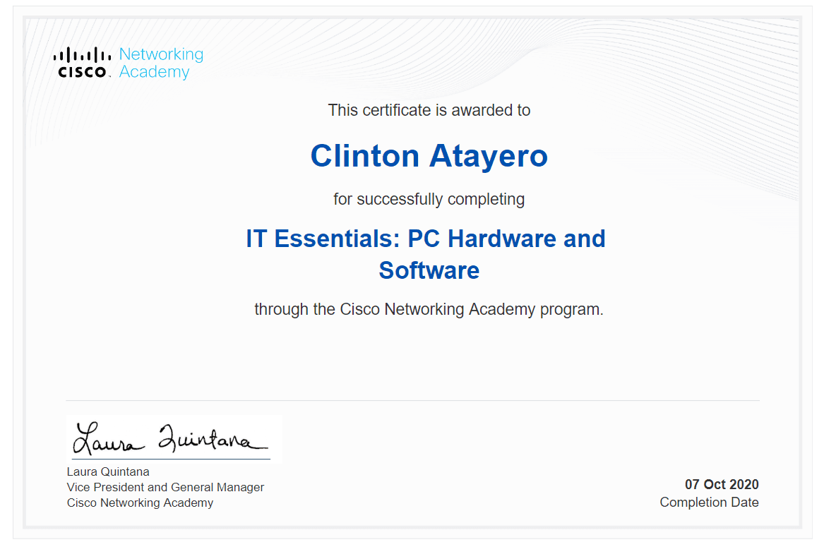 IT Essentials: PC Hardware & Software