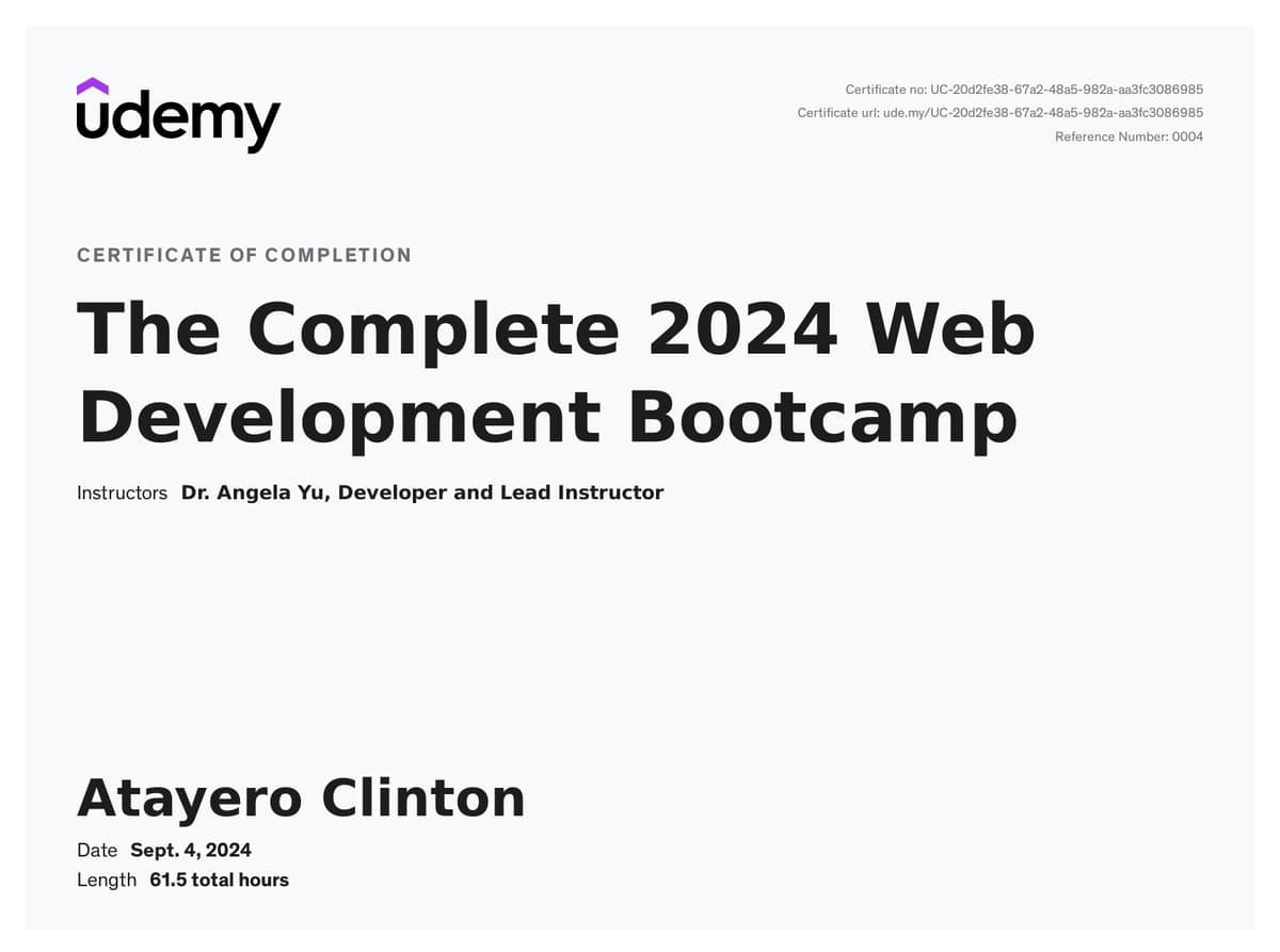 Web Dev Bootcamp