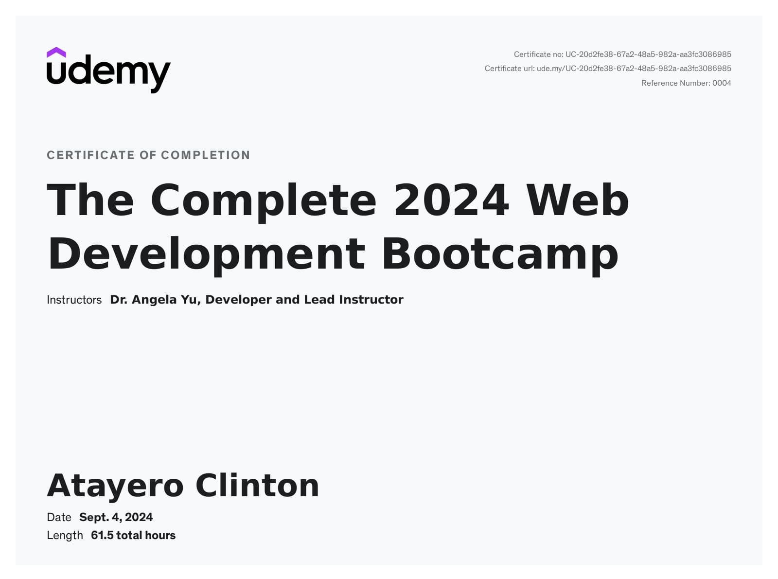 Web Dev Bootcamp